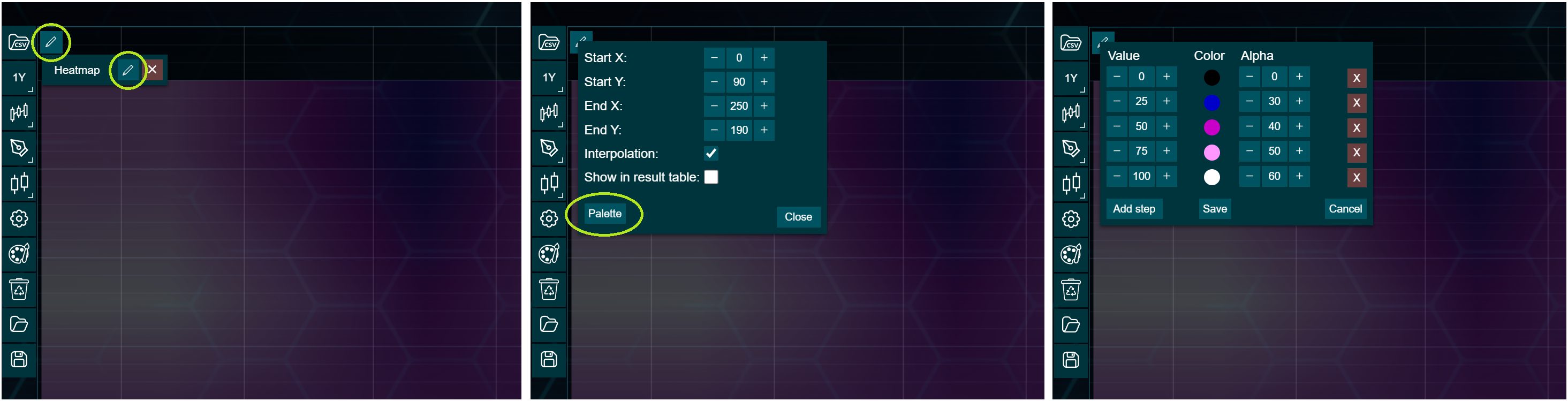 Heatmap settings